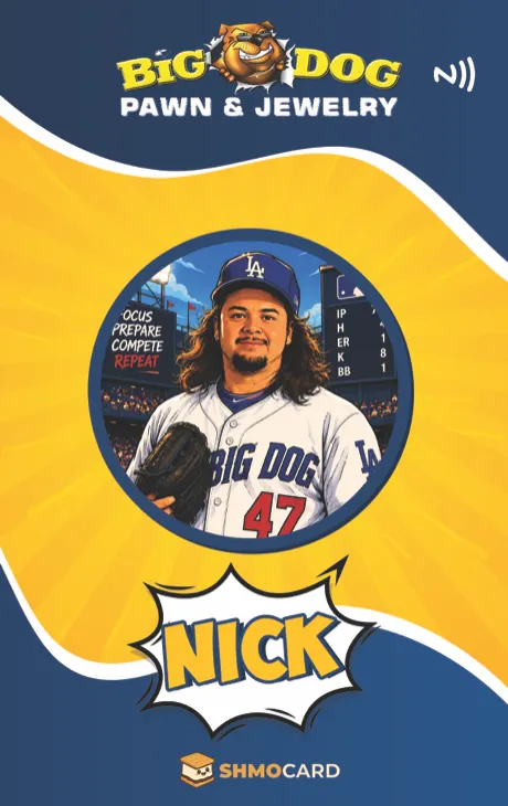 Big Dog Pawn badge for Nick