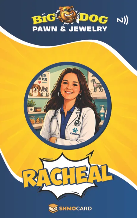 Big Dog Pawn badge for Racheal